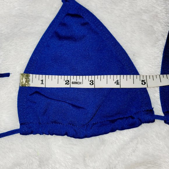 NWOT Blue two piece thong string bikini - Picture 6 of 11
